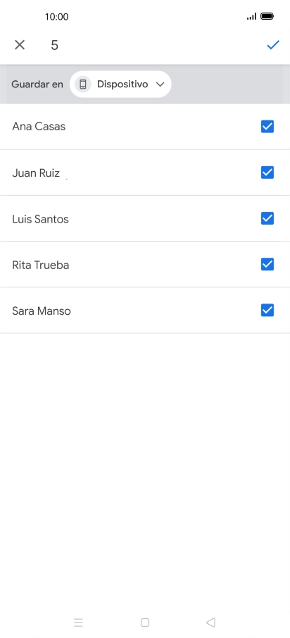 Pulsa la lista desplegable junto a 