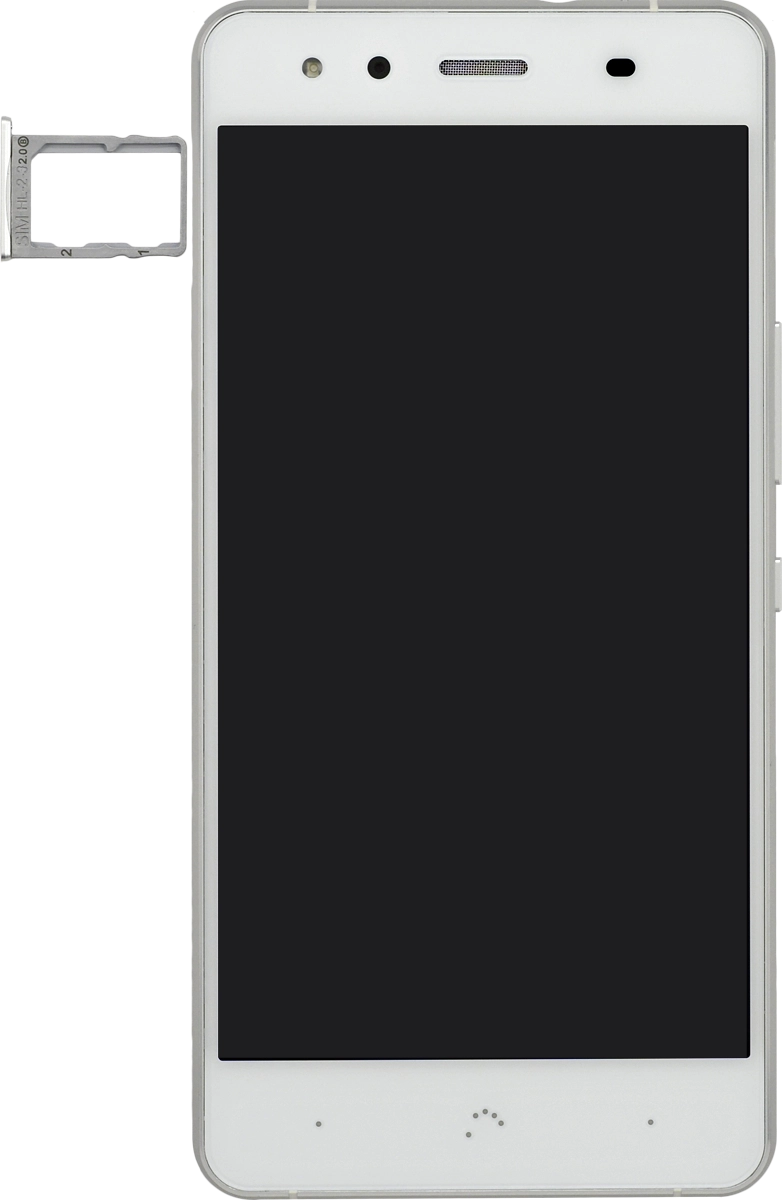 Gira la tarjeta SIM de modo que la esquina biselada de la tarjeta coincida con la esquina biselada de su contenedor.