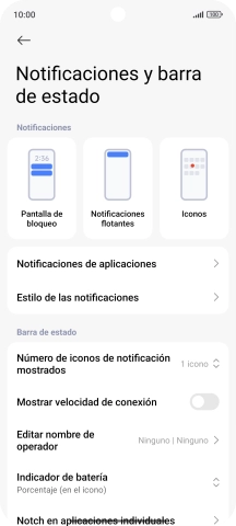 Pulsa Notificaciones de aplicaciones.