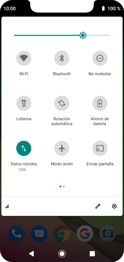 Pulsa el icono de ajustes. Pulsa el icono de ajustes.