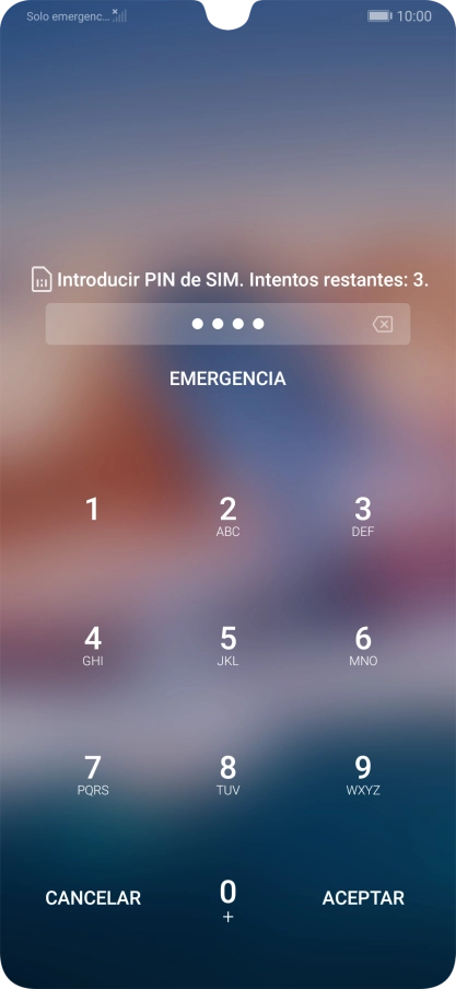 Si lo solicita el teléfono, introduce el código PIN y pulsa ACEPTAR.