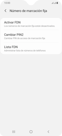 Pulsa Activar FDN.