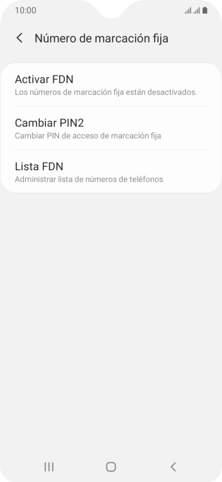 Pulsa Activar FDN.