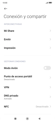 Pulsa Punto de acceso portátil.