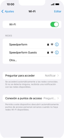 Pulsa la red wifi deseada e introduce la contraseña de esta red.
