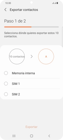 Pulsa la tarjeta SIM deseada.