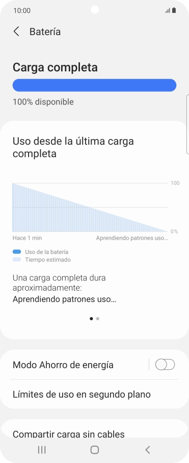 Pulsa Modo Ahorro de energía.