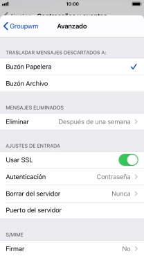 Pulsa el indicador junto a 