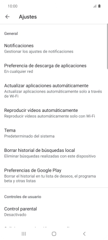 Pulsa Actualizar aplicaciones automáticamente.