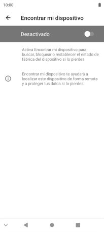 Pulsa el indicador para activar la función.