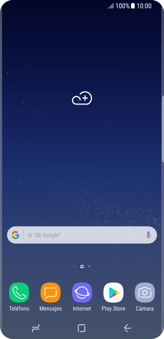 Desliza el dedo hacia abajo desde la parte superior de la pantalla.
