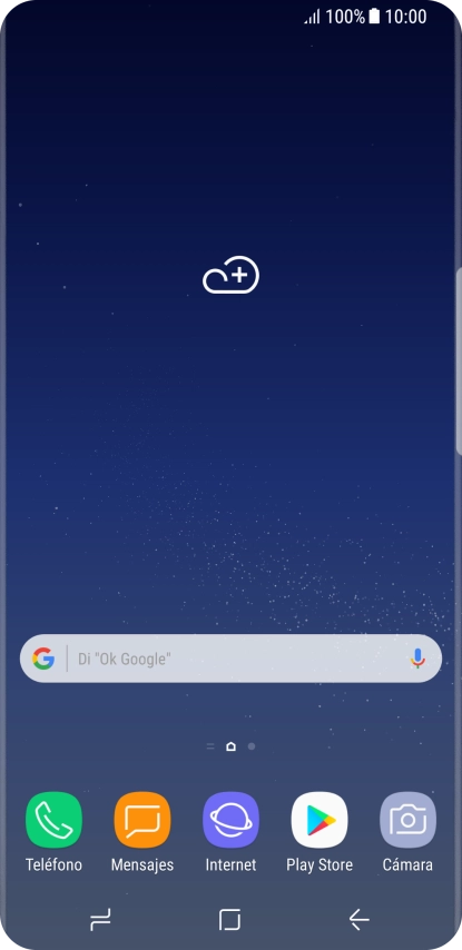Desliza el dedo hacia abajo desde la parte superior de la pantalla.