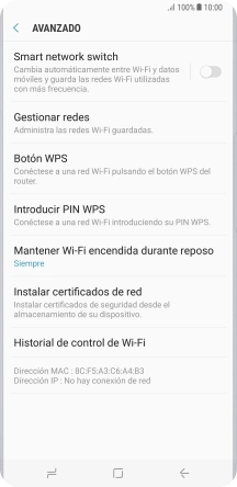 Pulsa el indicador junto a 