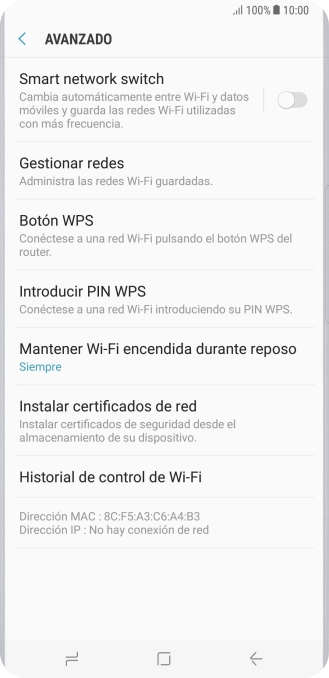 Pulsa el indicador junto a 