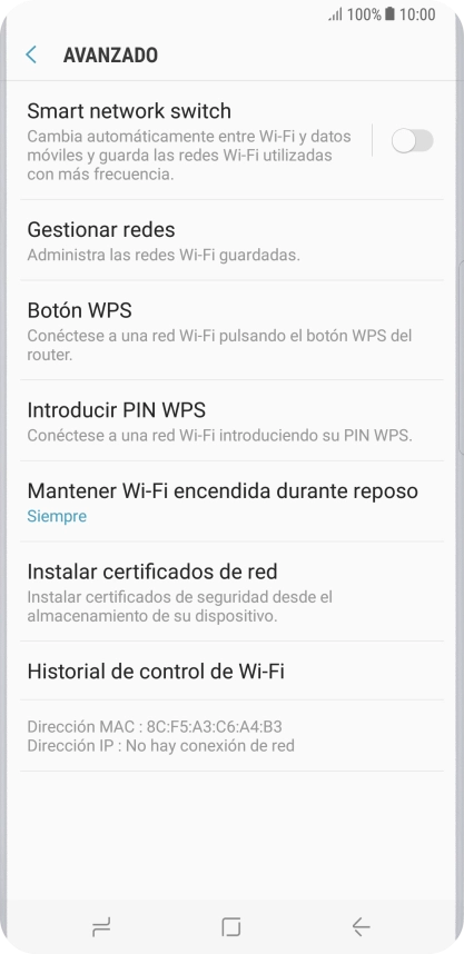 Pulsa el indicador junto a 
