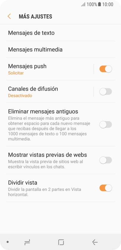 Pulsa Mensajes de texto.