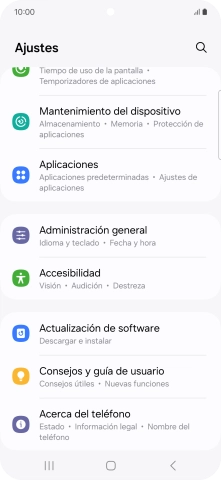 Pulsa Administración general.