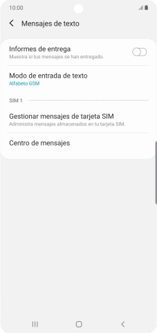 Pulsa Centro de mensajes.