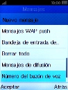 Selecciona Número del buzón de voz.