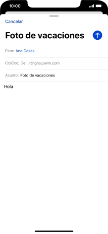 Pulsa en el campo de escritura durante unos instantes hasta que aparezca un menú emergente en la pantalla.