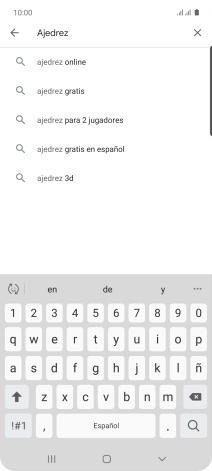 Introduce el nombre del tema o de la app y pulsa el icono de búsqueda.