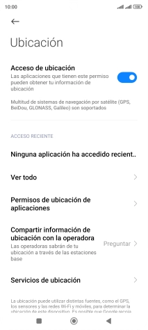 Pulsa Permisos de ubicación de aplicaciones. Pulsa Permisos de ubicación de aplicaciones.