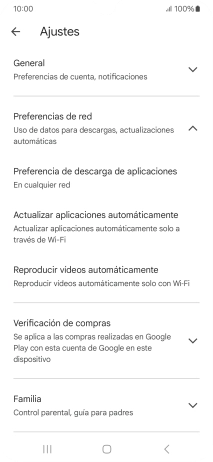Pulsa Actualizar aplicaciones automáticamente.