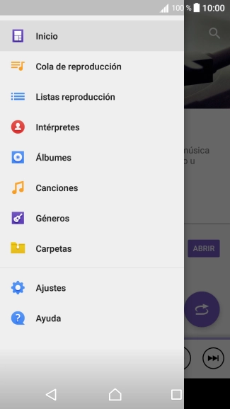 Pulsa una categoría y desplázate al archivo de música deseado. Pulsa una categoría y desplázate al archivo de música deseado.