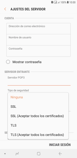 Pulsa Ninguna para desactivar la función.