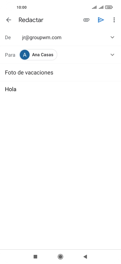 Pulsa el icono de anexos.