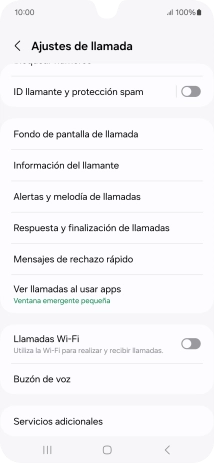 Pulsa Servicios adicionales.
