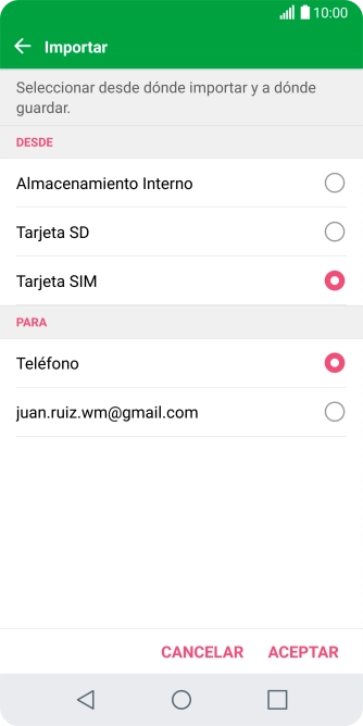 Pulsa Teléfono.