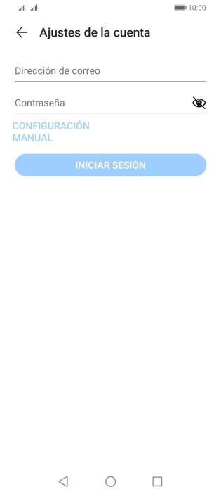 Pulsa Dirección de correo e introduce tu dirección de correo electrónico.