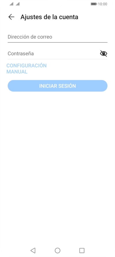 Pulsa Dirección de correo e introduce tu dirección de correo electrónico.