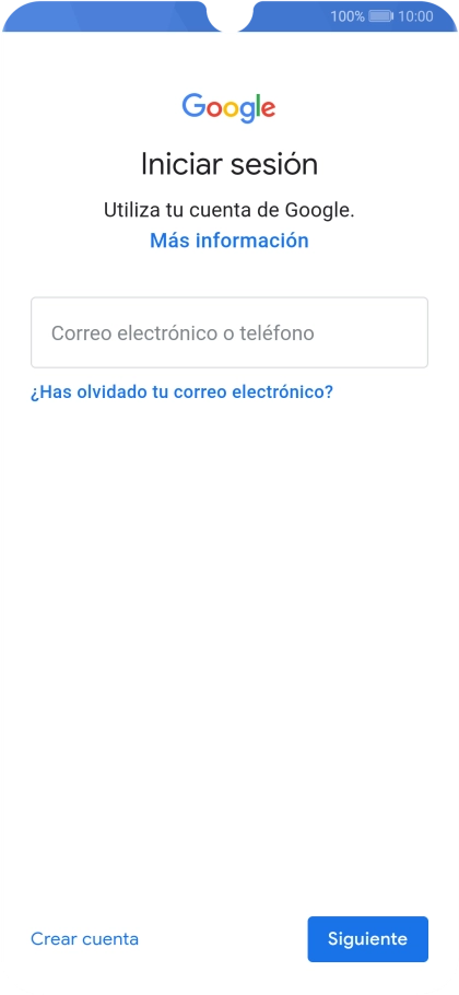 Si no tienes una cuenta de Google, pulsa Crear cuenta y sigue las indicaciones de la pantalla para ver cómo crear una cuenta nueva.