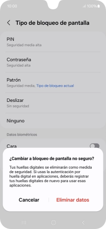 Pulsa Eliminar datos.