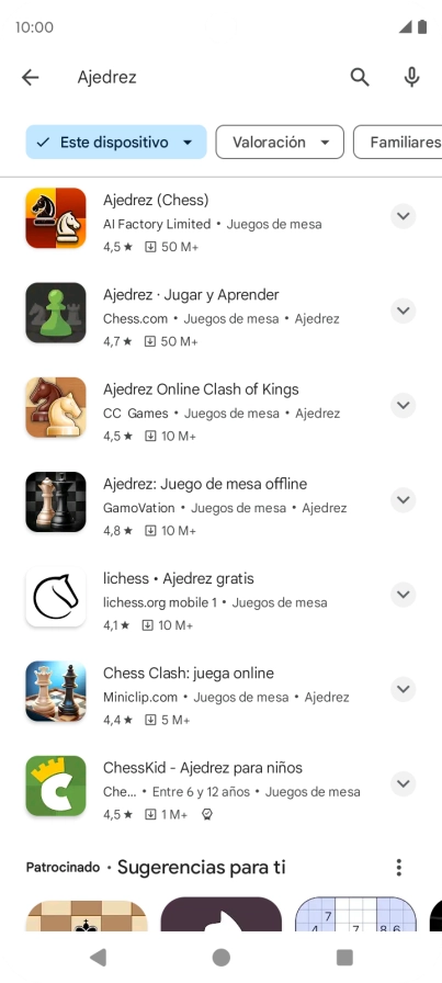 Pulsa la app deseada.