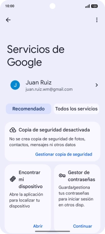 Pulsa Encontrar mi dispositivo.