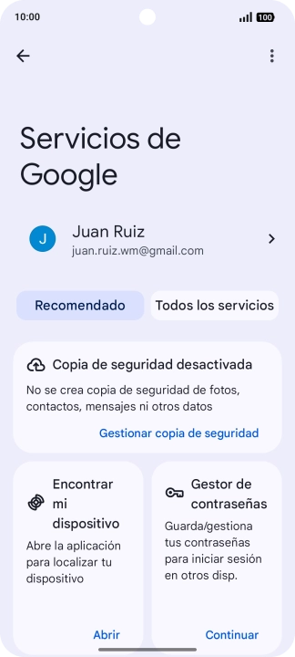 Pulsa Encontrar mi dispositivo.
