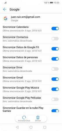 Pulsa el indicador junto a 