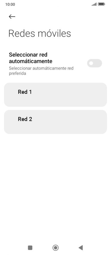 Pulsa la red deseada.