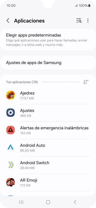 Pulsa la app deseada.