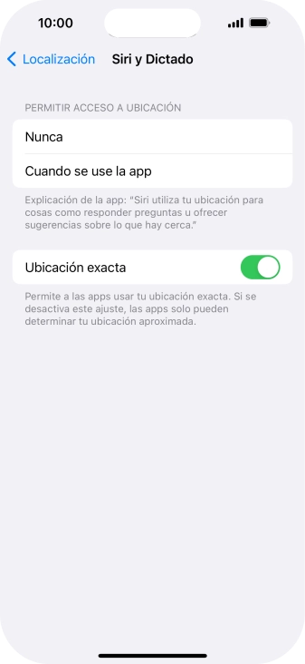 Pulsa el ajuste deseado para activar o desactivar la función.