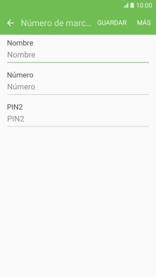 Pulsa Nombre e introduce el nombre deseado.
