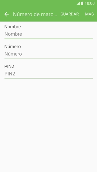 Pulsa Nombre e introduce el nombre deseado.