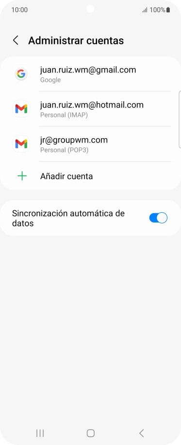 Pulsa el indicador junto a 