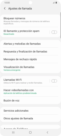 Pulsa Servicios adicionales.