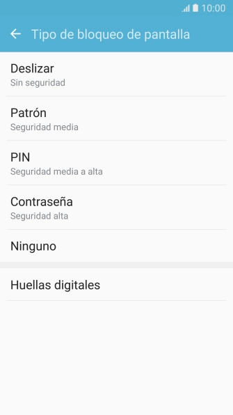 Pulsa Huellas digitales.