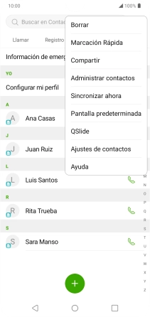 Pulsa Administrar contactos.