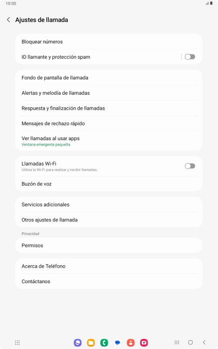 Pulsa Servicios adicionales.